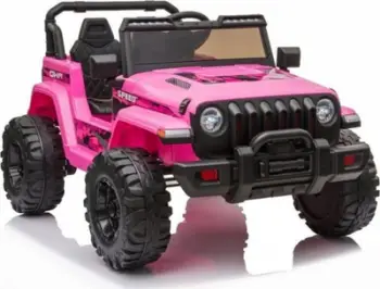 Makina elektrike për fëmijë CH9956, makinë me bateri, stil Jeep, rozë