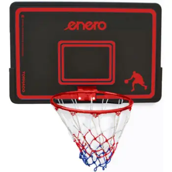 Tabla basketbolli Enero Tornado, 110x70cm, rreth 45cm, e zezë e kuqe