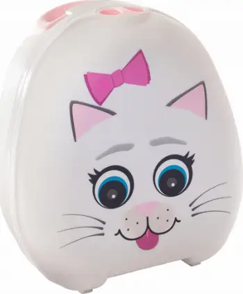 Ulëse tualeti për fëmijë My Carry Potty Kitty Cat, portative, e papërshkueshme nga rrjedhjet, e bardhë