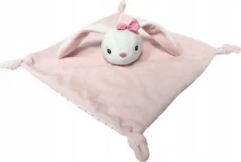 Lodër pelushi Tulilo Miluś Bunny, batanije përqafimi 25cm, rozë