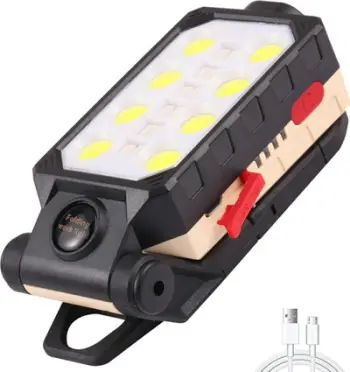 Llambë pune ZD91, LED COB, rikarikueshme USB, e zezë