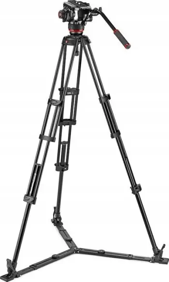 Set video Manfrotto 504X Alu Twin GS, trefot profesional, alumin, i zi