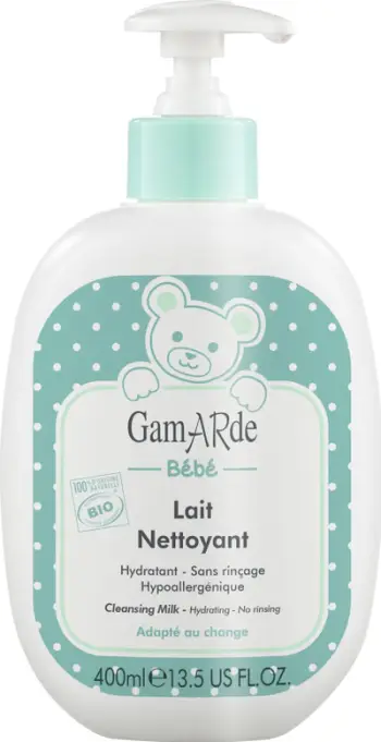 Qumësht pastrues për bebe GamardeBaby, organik, hidratues, 400 ml