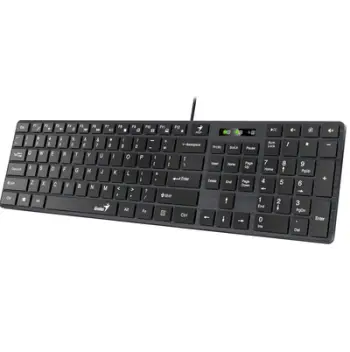Tastierë Genius SlimStar 126, me kabllo, e zezë
