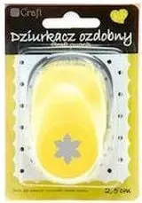 Grirës letre dekorativ Dalprint Snowflake, 25mm, plastik, i verdhë