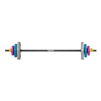 Set shufër me pesha Tiguar Power Gym TI-PG004, 140cm, me kapëse, shumëngjyrësh