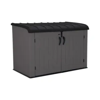Kuti kopshti Lifetime Premium Garden Box 2123 L 60464E, HDPE, rezistente UV, grafit e errët