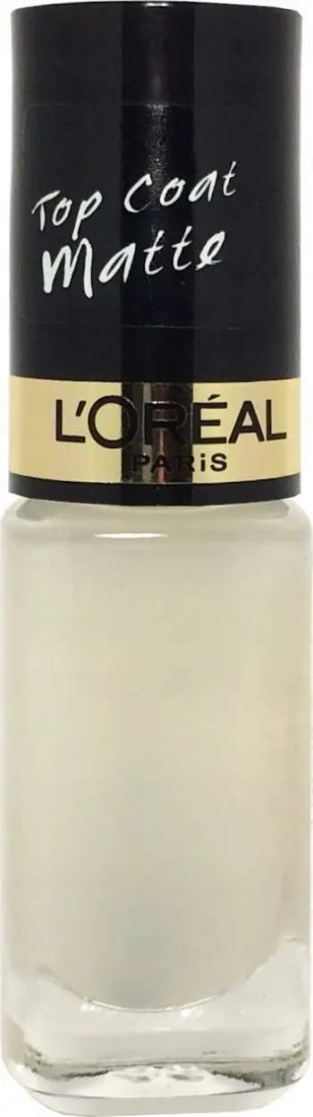 Llak thonjsh L'Oréal Paris Top Coat Matte, efekt mat, transparent