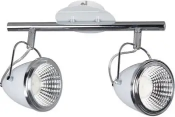 Lampë tavanore Oliver, 2xGU10 LED 5.5W, 3000K, e bardhë krom