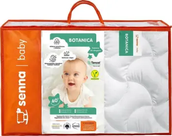 Set shtrati për fëmijë Senna Baby Botanica, 100x135 cm, 40x60 cm, i bardhë