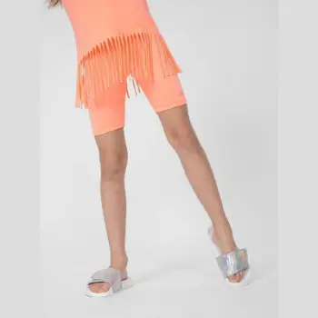 Shorta çiklizmi për vajza 4F 4FJSS23TTIGF051, brez elastik, 158-164 cm, portokalli