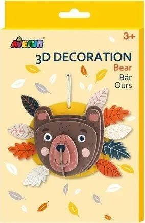 Dekor kartoni Russell Decorations Bear 3D, për montim, shumëngjyrësh