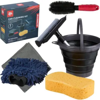 Set pastrimi veture Dirt Devil Car Cleaning Kit, 7 pjesë, me kovë palosëse, shumëngjyrësh