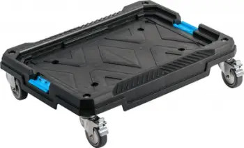 Platformë transportuese modulare Hoegert, 150kg, me rrota me frena, e zezë