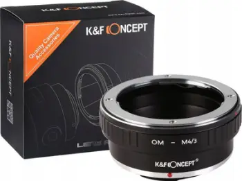 Adapter objektivi K&amp;F Concept KF06.145 për Olympus OM në Micro 4/3, fokus manual, metalik