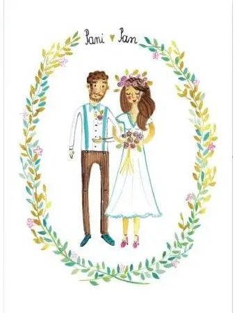 Kartolinë dasme Henry Card Young Couple, B6, me zarf