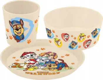 Set enësh për fëmijë Koziol Paw Patrol Grow, 3 pjesë, organic moon