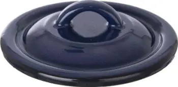 Kapak tigan çelik i emaluar, 12 cm, kundër humbjes së nxehtësisë, i argjendtë