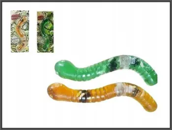 Lodër slime elastike Stretchy Worm, antistres, ngjyra të përziera