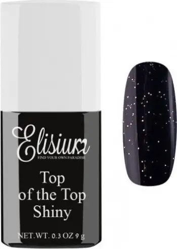 Top coat Elisium Top of the Top Shiny, për manikyr hibrid, 9 g, me shkëlqim