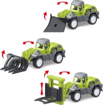 Lodër traktor plastike Askato, 20 x 6 x 7 cm, shumëngjyrësh