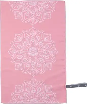 Peshqir yoga Pure2Improve, antirrëshqitës, për tapet yoga, rozë