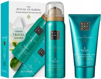 Set trupi Rituals The Ritual of Karma Mini, xhel dushi 50ml, krem trupi 70ml, turkez