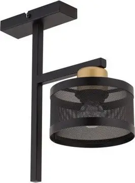 Lampë tavani Sigma Off 32141, E27 60W, IP20, e zezë me të artë