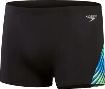 Rroba noti burra Speedo Allover Digital V Cut Aquashort, Endurance+, të zeza blu