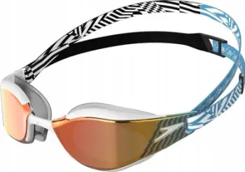Syze noti Speedo Fastskin Hyper Elite Mirror, lente të pasqyruara, anti-fog, blu e zezë