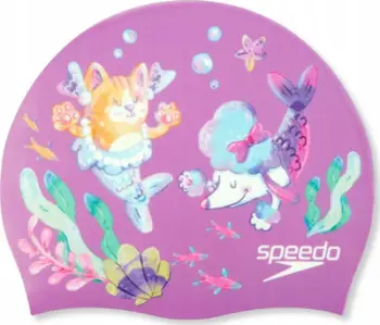 Kapelë noti fëmijësh Speedo Junior Digital Printed, silikon, dizajn me personazhe, rozë