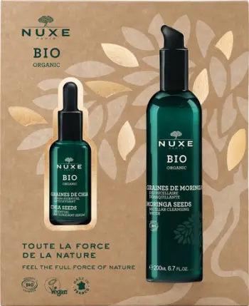 Set dhuratë për fytyrë Nuxe Bio Organic, serum antioksidant 30ml, ujë micelar 200ml