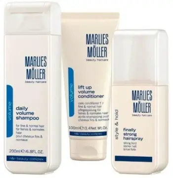 Set flokësh Marlies Möller Hair Volume Strong Hold, shampoo balsam sprej, 200 ml 100 ml 125 ml