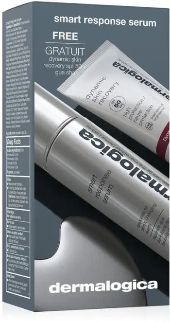 Set fytyre Dermalogica Smart Response, serum 30ml, krem SPF 50, gur Gua Sha