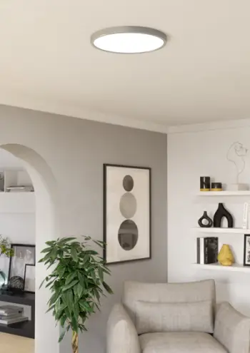 Panel tavanor LED smart Eglo Fueva 6 Z, 38 cm, CCT RGB, gri