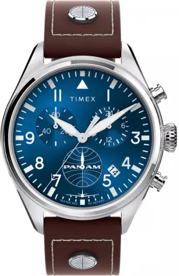 Ora dore Timex Waterbury X Pan Am TWG030100, 42mm, kuarc, blu