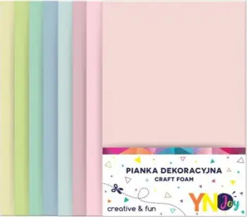 Shkumë dekorative Interdruk INT, set 8 fletë A4, ngjyra pastel
