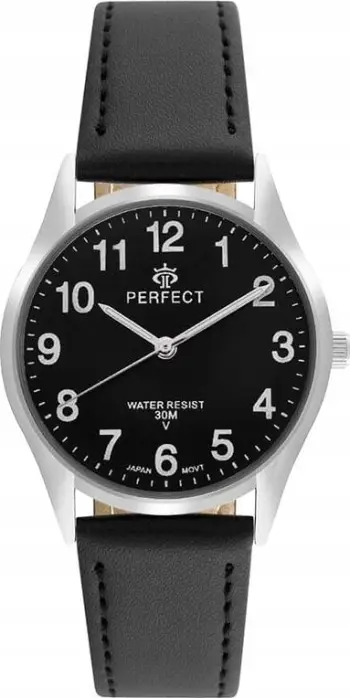 Orë dore Perfect GX018-05, kuarc, 34mm, e zezë