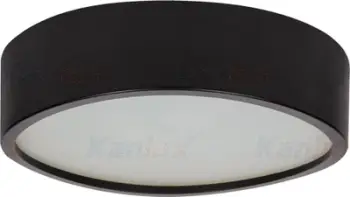 Plafonierë tavani Kanlux Jasmin 370 B, E27, rrethore, e zezë