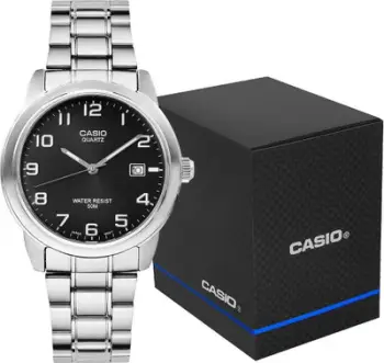 Orë dore Casio MTP-1221A-1AVEG, për meshkuj, argjendi
