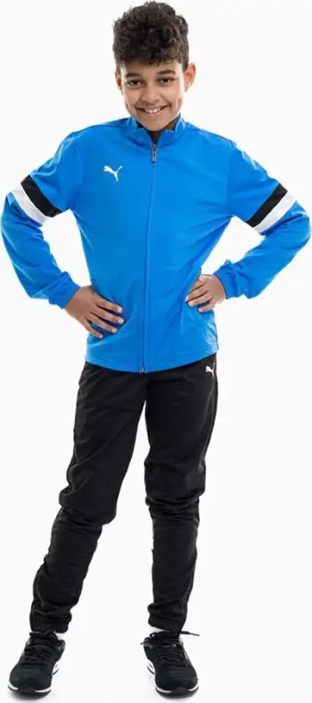 Trening për fëmijë Puma Team Rise Jr 658655 02, 100% poliester, me zinxhir, blu e zezë