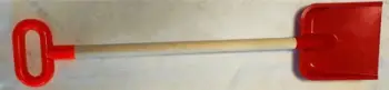 Lopatë bore Malimas 66cm, teh plastik, bisht druri, e kuqe
