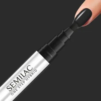 Llak xheli Semilac One Step Hybrid Marker 190 The Black, 3 në 1, i zi