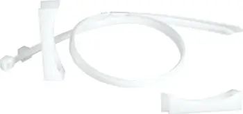 Mbajtëse universale për gypa ventilimi, për diametër 75 150 mm, plastike, e bardhë