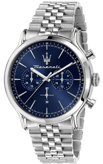 Orë dore për meshkuj Maserati Epoch R8873618024, e argjendtë