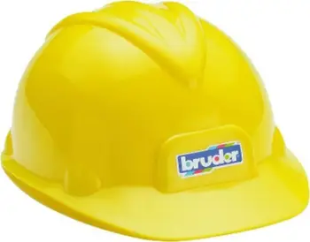 Helmeta lodër Bruder Construction Worker 10200, plastike, për fëmijë, e verdhë