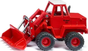 Maketi diecast Siku Kramer 411 Wheel Loader, shkalla 1/50, i kuq me tavan të bardhë