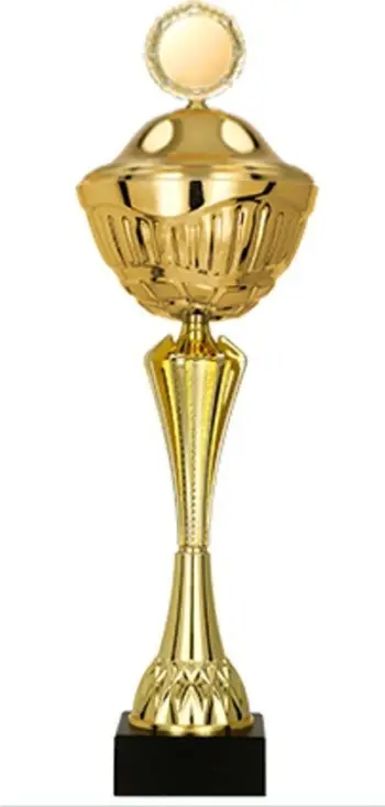Kupë metalike Tryumf 8348, 40cm, me kapak, ngjyrë ari