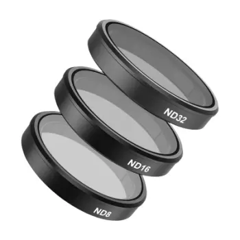 Set filtra lente TELESIN CPL ND8 ND16 ND32, për DJI Osmo Action 3 4 5 Pro, i zi