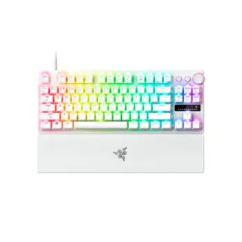 Tastierë Razer Huntsman V3 Pro Tenkeyless, 8KHz, mekanike, e bardhë